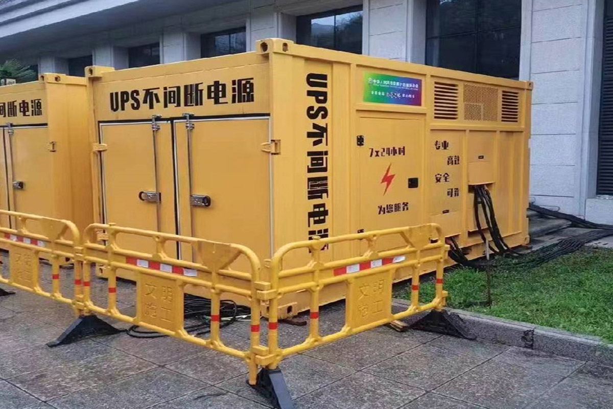 西陵发电机租赁施工现场