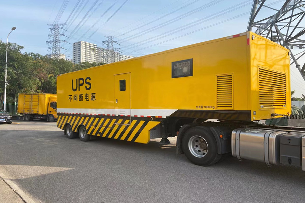 西陵发电机租赁施工现场
