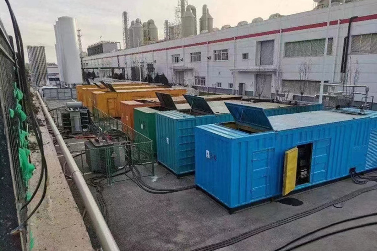 西陵发电机租赁施工现场