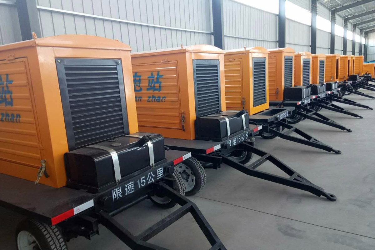 西陵发电机租赁施工现场